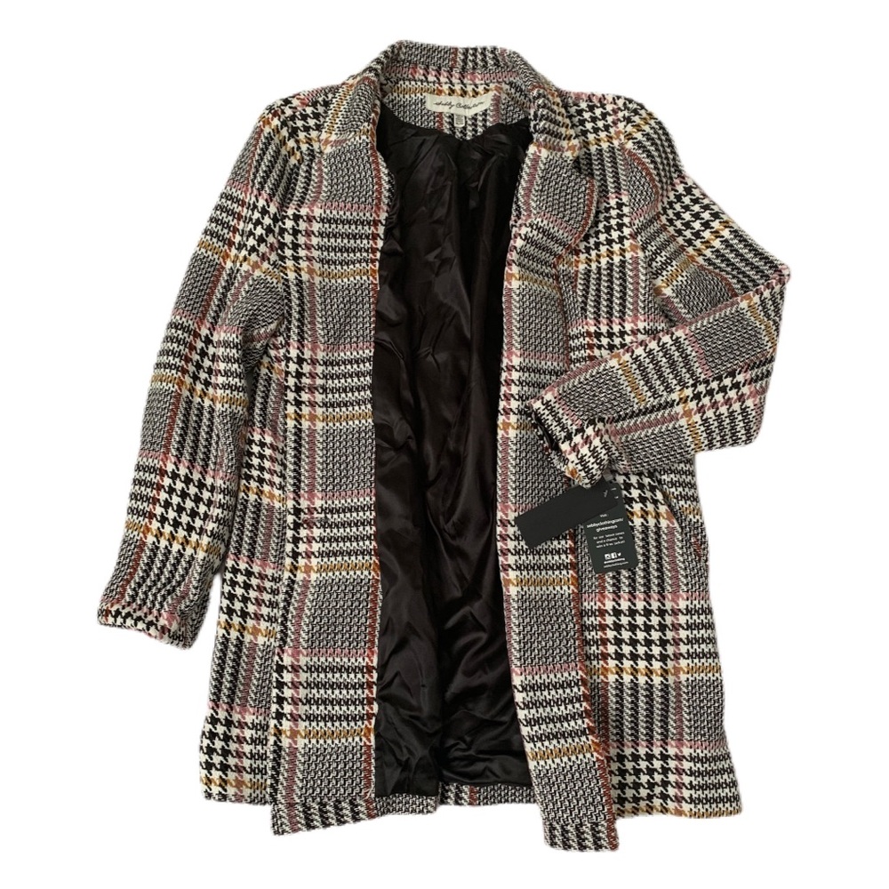 NWT!💝 Sebby Plaid Two Button Woven Coat - Picture 5 of 6